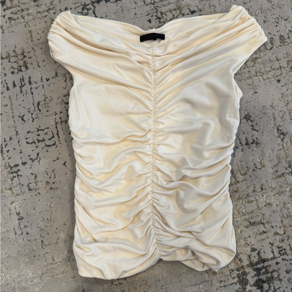 🔴SOLD🔴 The Row Cream Ruched Blouse Top